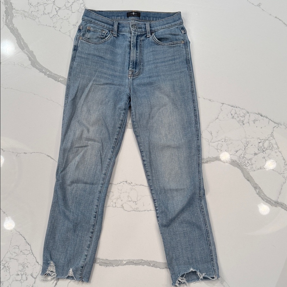 7 For All Mankind Light Blue Ankle Jeans
